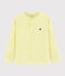 Camisa de mangas remangables de lino de niño amarillo CITRONEL