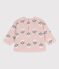 Sudadera de mulet&oacute;n con estampado de flores para beb&eacute; rosa/multicolor