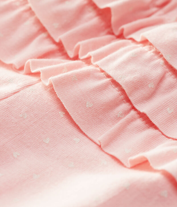 Leggings estampados para beb&eacute; ni&ntilde;a rosa/blanco