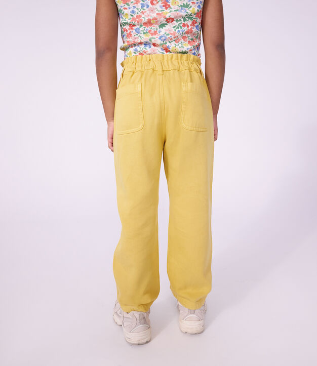 Pantal&oacute;n infantil de algod&oacute;n amarillo