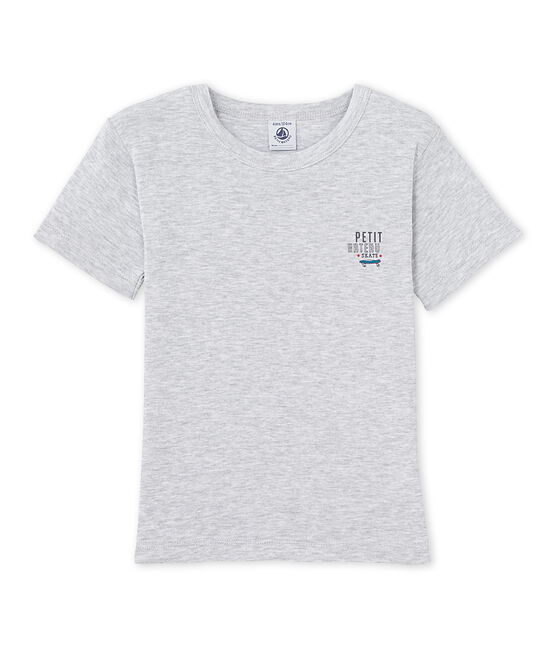 Camiseta de niño con un motivo estampado gris POUSSIERE CHINE