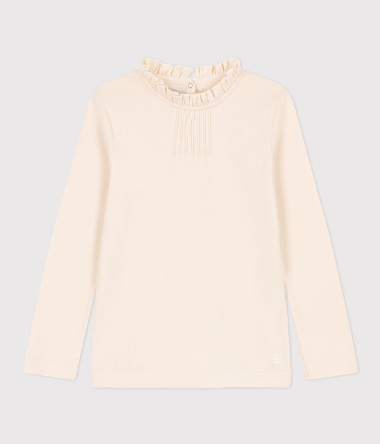 Camiseta de algod&oacute;n de manga larga de ni&ntilde;a crudo AVALANCHE