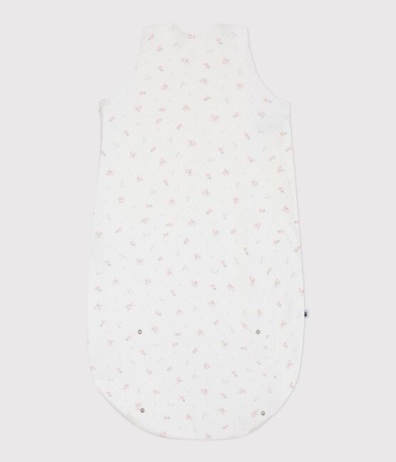 Saco de algodón con flores para bebé TOG 0,5 blanco MARSHMALLOW/blanco MULTICO
