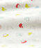 Pijama enterizo de perritos de colores de bebé de algodón ecológico blanco MARSHMALLOW/blanco MULTICO