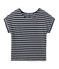 Camiseta de lino rayas para mujer azul SMOKING/blanco LAIT