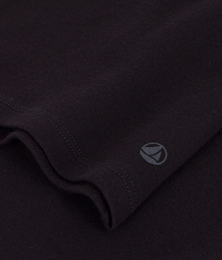 Camiseta Iconique de manga corta de punto liso para mujer negro