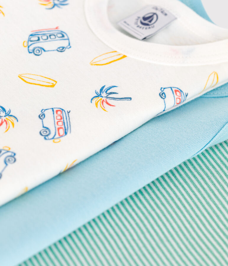 Juego de 3 bodis estampados de algod&oacute;n sin mangas para beb&eacute; multicolor