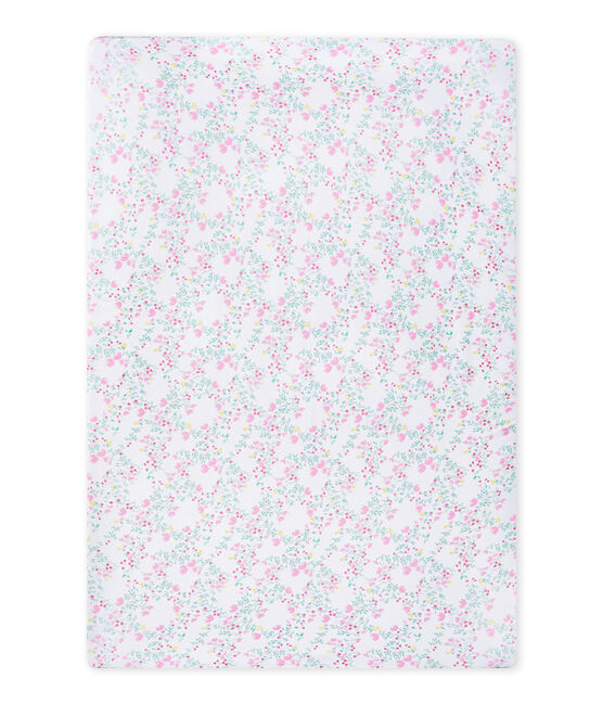 Sábana ajustable de 120x60 para bebé niña blanco ECUME/blanco MULTICO