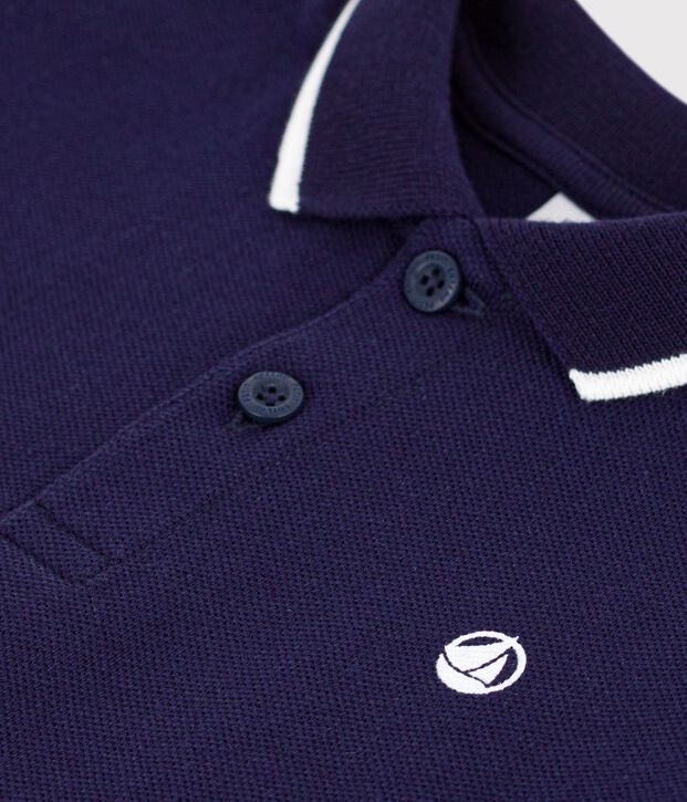 Polo liso de manga corta de algod&oacute;n para beb&eacute; SOIR