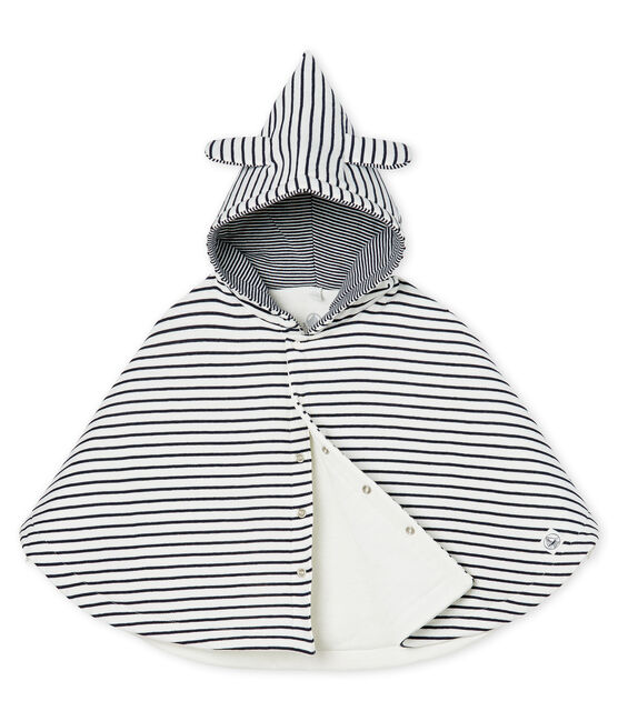 Capa icónica para bebé de acanalado acolchado blanco MARSHMALLOW/azul SMOKING