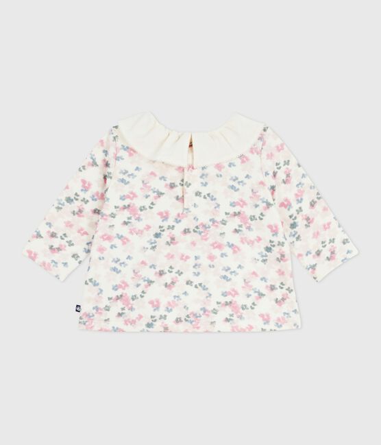 Blusa de algodón de manga larga con estampado de flores para bebé MILK/ MULTICO