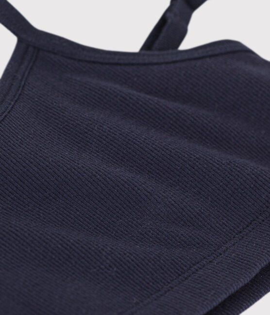 Top de algodón y elastano para mujer azul SMOKING