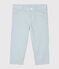Pantalón milrayas para bebé niño azul ACIER/blanco MARSHMALLOW