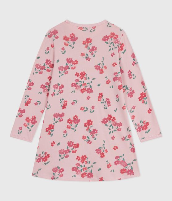 Camisón infantil de algodón con estampado de flores rosa JOLI/blanco MULTICO