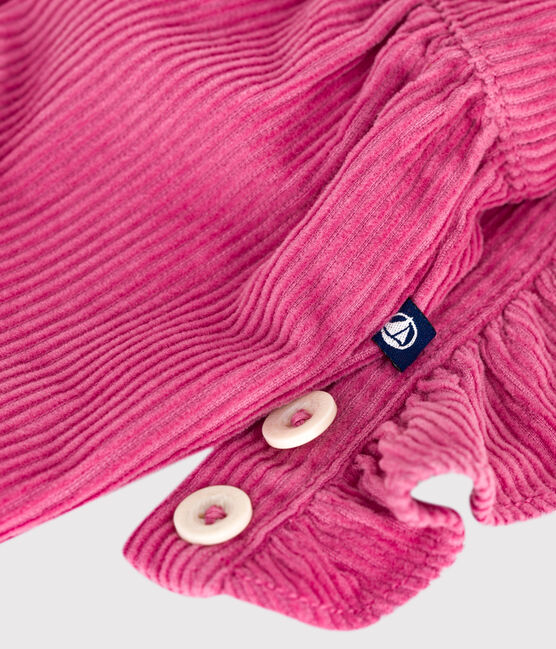 Peto de pana lisa con volantes y perneras largas para bebé BOUDOIR
