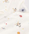 Pijama de algodón sin pies para bebé blanco MARSHMALLOW/blanco MULTICO