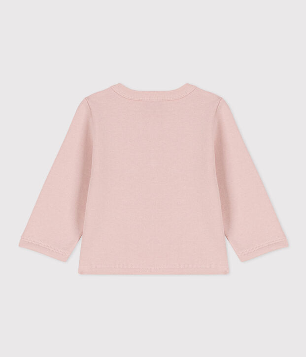 C&aacute;rdigan de mulet&oacute;n de beb&eacute; rosa