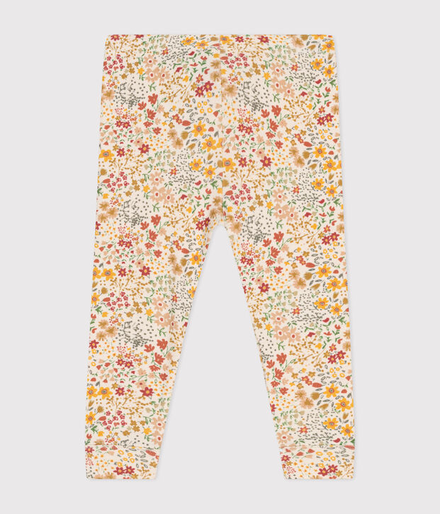 Leggings de algod&oacute;n para beb&eacute; crudo/multicolor