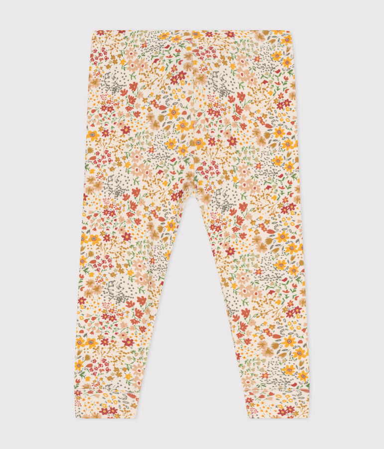 Leggings de algod&oacute;n para beb&eacute; crudo/multicolor
