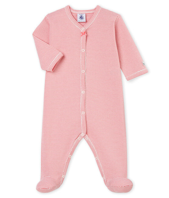 Pelele de noche para bebé niña rosa CHEEK/blanco MARSHMALLOW