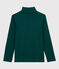 Prenda de cuello de cisne de algodón de niña/niño verde PINEDE