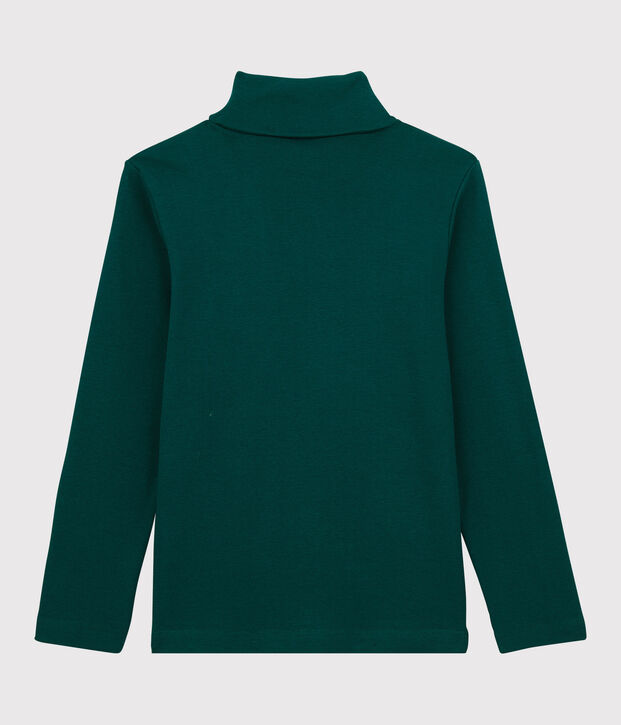 Prenda de cuello de cisne de algod&oacute;n de ni&ntilde;a/ni&ntilde;o verde