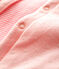 Chaleco reversible de punto acanalado enguatado para bebé niña rosa MINOIS/blanco MARSHMALLOW