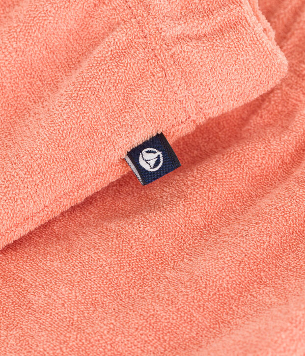 Pantal&oacute;n corto de rizo de algod&oacute;n para beb&eacute; naranja