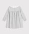 Vestido infantil liso de manga larga de franela gris FUMEE CHINE
