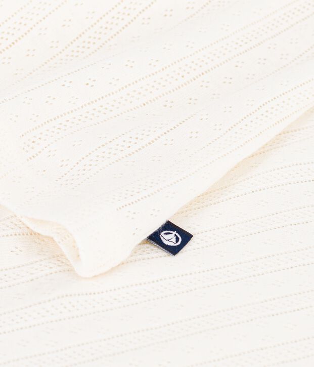 Camiseta lisa de algod&oacute;n de manga corta para mujer MILK