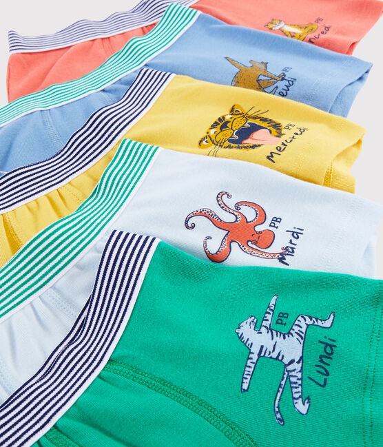 Juego de 5 bóxeres con animales yoga para niño pequeño variante 1