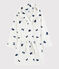 Bata de casa de polar para niño blanco MARSHMALLOW/azul MEDIEVAL