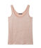 Camiseta sin mangas para mujer, de lino brillante rosa ROSE/gris ARGENT