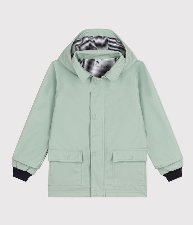 Impermeable emblem&aacute;tico reciclado para ni&ntilde;a/ni&ntilde;o verde
