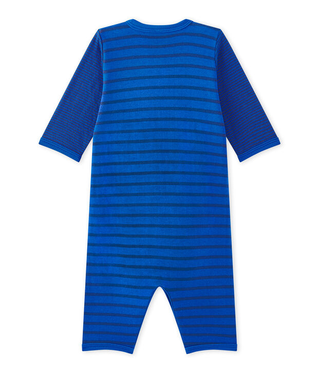 Pijama sin pies para beb&eacute; ni&ntilde;o azul/azul