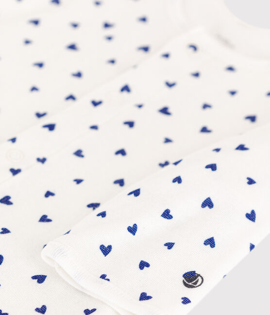 Bodyjama de túbico con corazones blanco MARSHMALLOW/ NEWBLEU