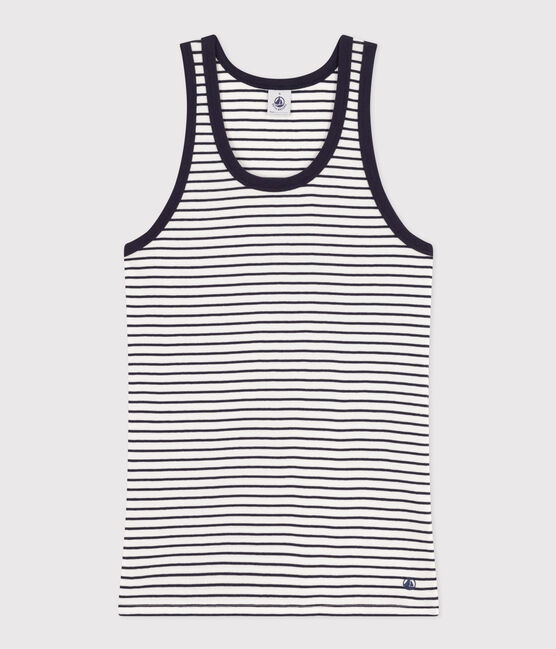 Camiseta sin mangas L'Iconique de algodón a rayas para mujer blanco MARSHMALLOW/azul SMOKING