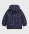 Plum&iacute;fero infantil con estampado de corazones azul/multicolor