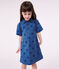 Vestido infantil de algodón de manga corta con corazones azul ALASKA FONCE/ MEDIEVAL