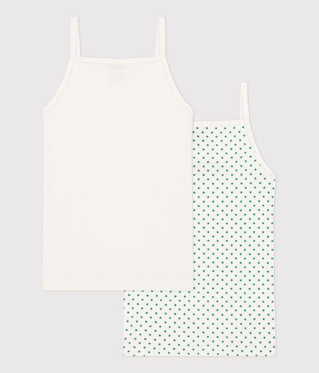 Juego de 2 camisetas de algod&oacute;n de tirantes para ni&ntilde;a multicolor