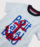 Camiseta de manga corta de algodón de niño gris POUSSIERE CHINE