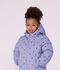 Plum&iacute;fero infantil con estampado de corazones violeta/multicolor