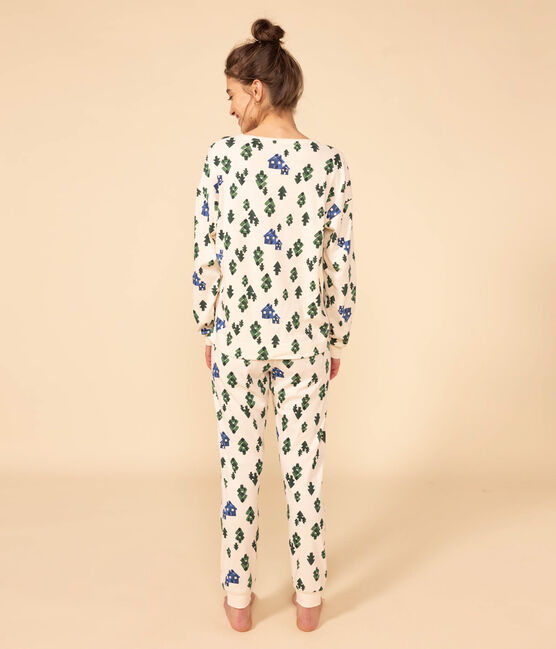Pijama de algodón cabaña para mujer blanco AVALANCHE/ MULTICO