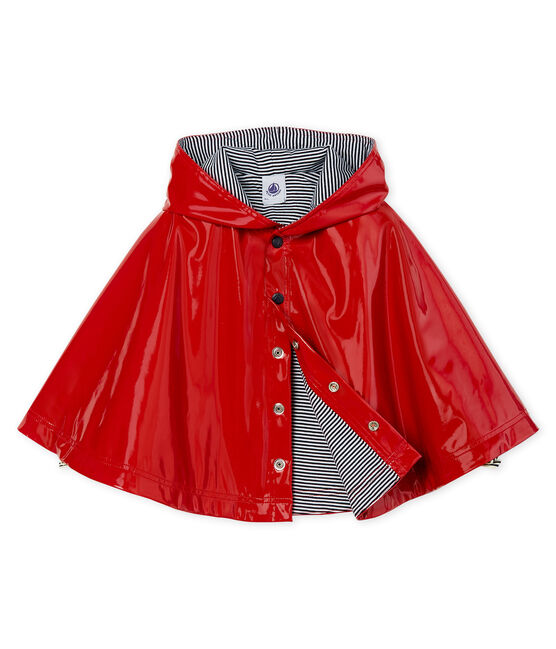 Capa de lluvia reforzada para bebé niña rojo TERKUIT