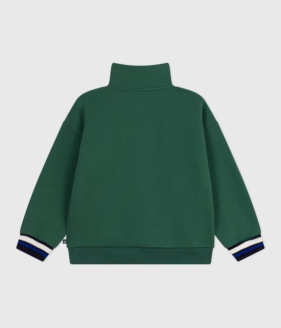 Sudadera infantil de algodón liso con cremallera en el cuello WILLOW