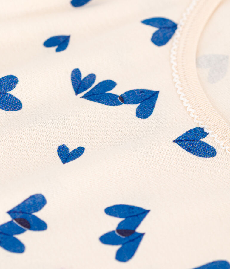 Camis&oacute;n de algod&oacute;n con coraz&oacute;n para ni&ntilde;a crudo/multicolor