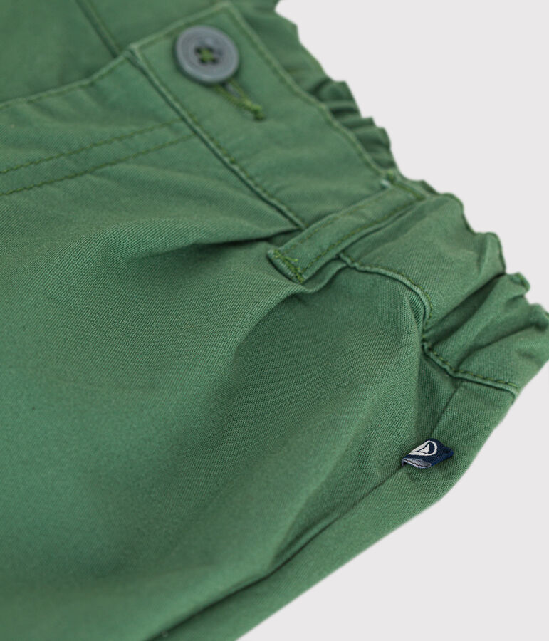 Pantal&oacute;n de sarga para beb&eacute; verde