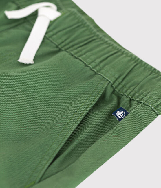 Pantalón infantil de algodón verde PALMERAIE