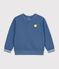Sudadera infantil lisa de algod&oacute;n azul