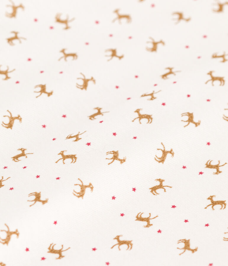 Bodyjama sin pies de algod&oacute;n para beb&eacute; blanco/rojo